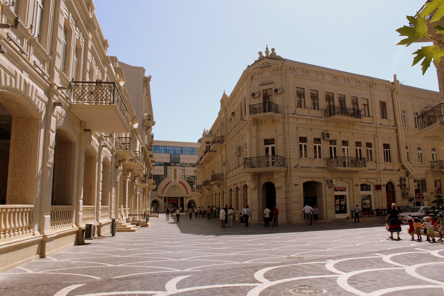 Náměstí fontán v centru Baku