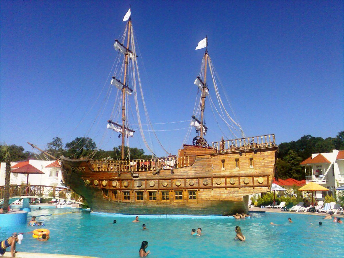 Aquapark v letovisku Nabran u Kaspického moře